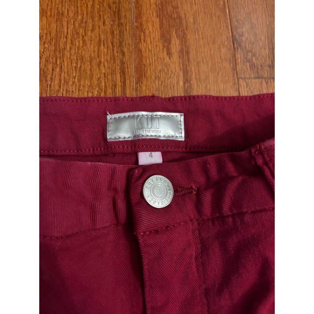 Kut From The Kloth Pink High Rise Meg Fab Ab Wide Leg Jeans Size 4 - Picture 6 of 11